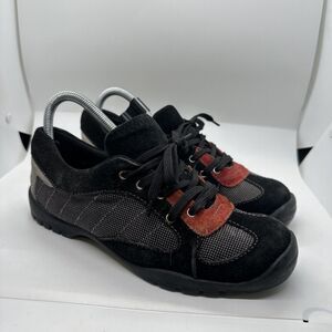 STEVE MADDEN Black Red Gray Suede Leather Casual Shoes Womens Size US 8.5 B